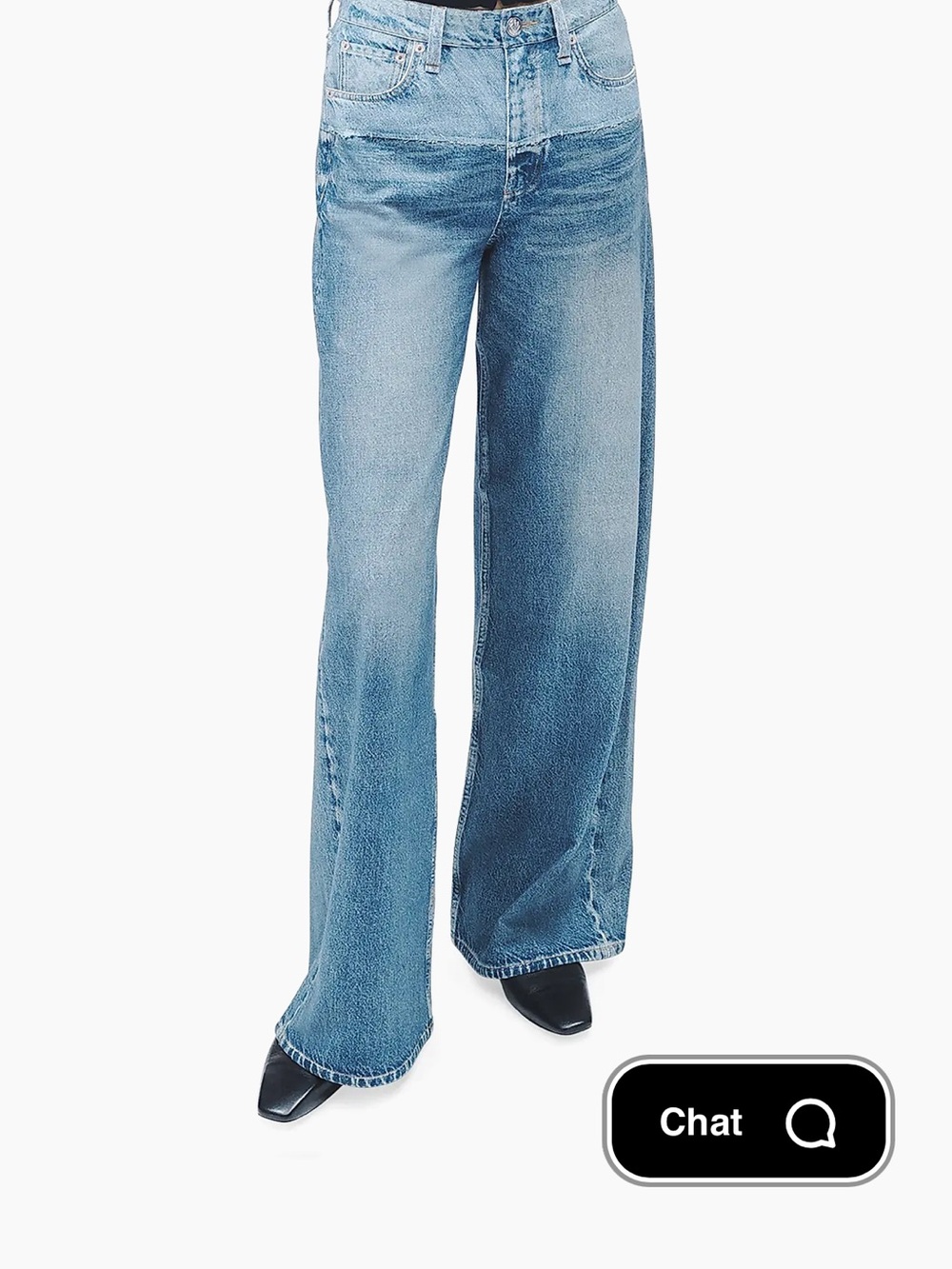 rag & bone Light Blue Wide-Leg Jeans